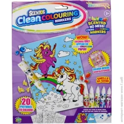 Scentos «clean colouring» – волшебный мир раскраски, маркеры, наклейки (20210)