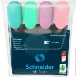 Маркер Schneider Набір текстових маркерів JOB 150, 4 пастельні кольори в блістері (S115098)