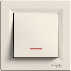 Выключатель Schneider Electric Asfora кремовый (EPH1400123)