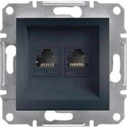 Розетка Schneider Electric Asfora антрацитовый (EPH4400171)