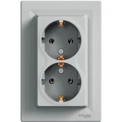 Розетка Schneider Electric Asfora алюминиевый (EPH9900161)