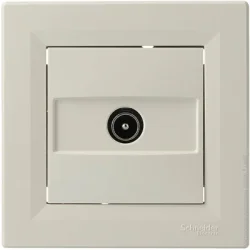 Schneider Electric Розетка TV крайова Asfora кремовий