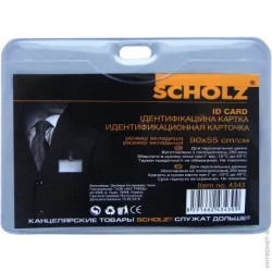 Scholz Бейдж горизонтальный PVC 250 мкм 55х90 мм 4343