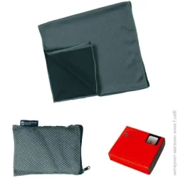 Рушник для рук и обличчя, спортивний, туристичний Schwarzwolf LANAO 30x100 см сірий