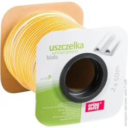 Scley Уплотнитель самоклеящийся P-образный резиновый 9х5,5 мм (двойной) белый