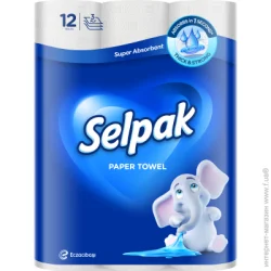 Selpak Рушники паперові кухонні, 12 шт/уп (8690530125001)