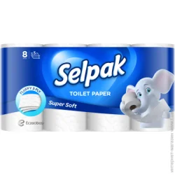 Туалетний папір Selpak Super Soft тришаровий 8 шт (8690530204515)