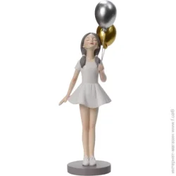 Декоративная статуэтка Sensio Статуэтка Balloon Girl 29х10х8,5 см белый