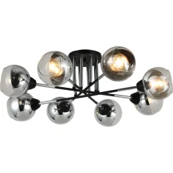 Sensio Люстра Leman 8x40 Вт E27 черный с серебристым LS-07268/8S-E2740W