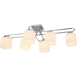 Sensio Люстра Orlean 6x40 Вт E27 хром/білий LS-07380/6W-E2740W