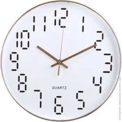 Часы настенные классические Sensio Часы настенные Say 30,5x30,5x4,3 см белый — механизм кварцевый (электронный) — питание батарейки