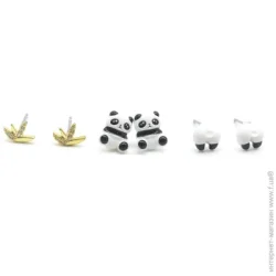 Sensio Сережки Shimmers 3 пари срібний