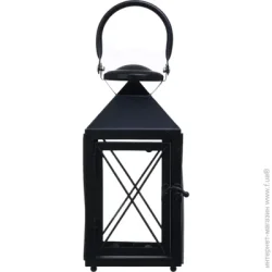 Sensio Подсвечник-фонарь Western 12x12x25 см черный