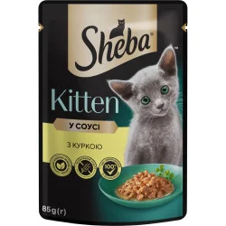 Влажный корм Sheba Консерва для котят Kitten курица в соусе 85 г