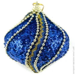 Shunda Декорація Дзига /смужки/ 8 см темно-синій SDB192480DB