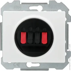 Siemens Розетка акустична Iris 4 контакта білий 18563-4 W
