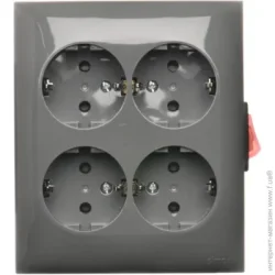 Розетка Simon Connect Aquaclick ACGSZN4W1/16 сірий
