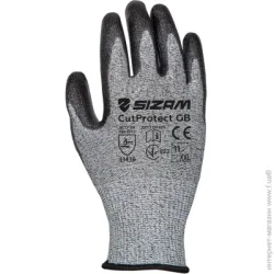 Sizam Перчатки CutProtect с покрытием полиуретан XL (10) 34010