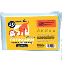 Пеленки, подстилки Smartis Пеленка 45x60 см, 28г/3г 30 шт. для собак