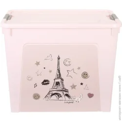 Smiley Ящик для игрушек Paris Chic рожевий 390x490x320 мм