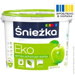 Sniezka Краска акриловая водоэмульсионная Эко мат белый 10л 14кг