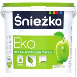 Sniezka Фарба акрилова водоемульсійна Еко мат білий 5л 7кг