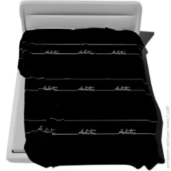 Soundsleep Плед АндреТан Список желаний черный 200x215 см черный микроволокно, полиэстер