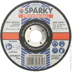 Відрізний диск Sparky Круг відрізний по металу з нержавіючої сталі 125x1,2x22,2 мм