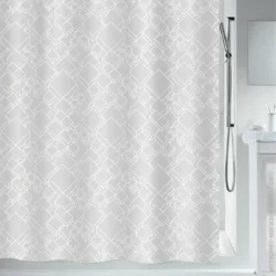 Шторка на ванну Spirella Шторка для ванни Peer 180x200 см біла з принтом.