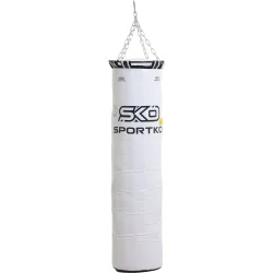 Sportko Боксерський мішок 130x35 см 50 кг білий