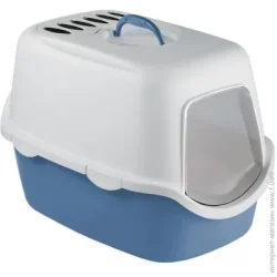 Закритий лоток (будиночок) Stefanplast Cathy 56х40х40 см пластик блакитний (8003507997301)