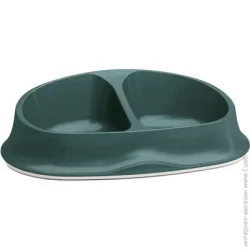 Stefanplast Миска подвійна Chic double 025 л + 025 л смарагдовий