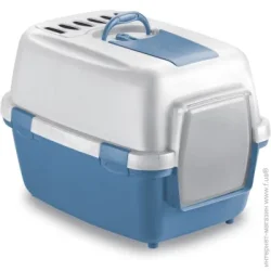 Закритий лоток (будиночок) Stefanplast Wiva Cat 55х40х40 см пластик блакитний (8003507979765)