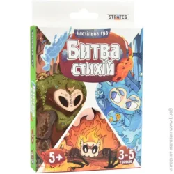 Настольная игра Strateg Настольная карточная игра Битва стихий 30475 на украинском языке
