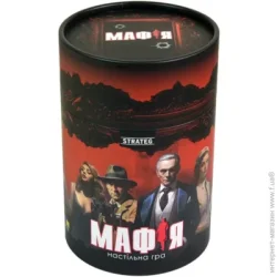 Strateg Настольная игра "Мафия" 30698 карточки 24 штук, маски 12 штук