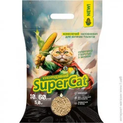 Super Cat Наполнитель для кошачьего туалета комкующийся кукурузный 5 кг