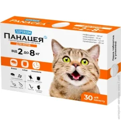 Таблетка Superium Таблетки противопаразитарные Панацея для котов 2-8 кг