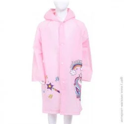 Susino Дождевик для девочки Единорожка р.90 розовый RP211 M (90-110)