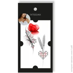 Tatooshka Український мак з вишиванкою