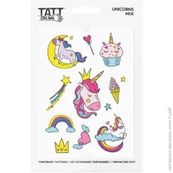 Цветной картон Tatton.Me Временная татуировка TMUnicorns