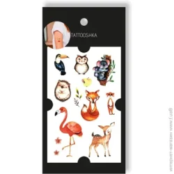 Tattooshka Тимчасове Тату Коала і 7 звіряток (EC-301)