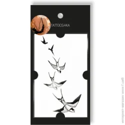 Tattooshka Тату временное TATOOSHKA Полет ласточки