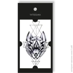 Tattooshka Тату временное TATOOSHKA Волк геометрия