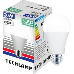 Світлодіодна лампа Techlamp Лампа світлодіодна 20 Вт A65 матова E27 220 В 4000 К