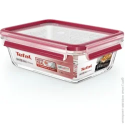 Контейнер скло Tefal контейнер TEFAL N1041010 CLIP&CLOSE 1.3 л прямокутна
