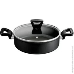 Сковорода сотейник Tefal Titanium Shallow 24 см (G3037053) с крышкой