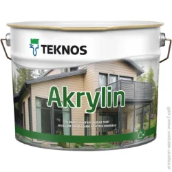 Teknos Фарба фасадна акрилатна Akrylin база 1 напівмат білий 9л