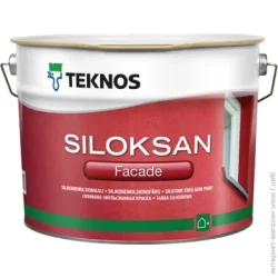 Teknos Фарба фасадна силікономодифікована SILOKSAN база 1 білий глибокий мат 9л