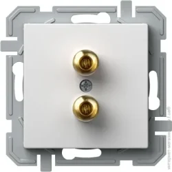 TEM Розетка акустична Logiq AUDIO 2x4мм білий KQ23PWXO-U