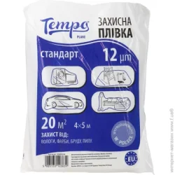 Пленка полиэтиленовая Tempo 12 мкн 4 м х 5 м х 5000 мм